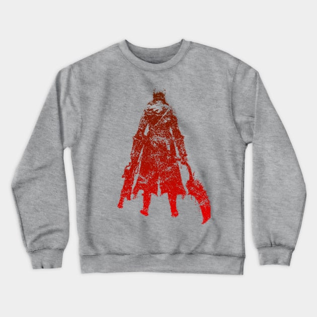 Bloodborne Hunter Distressed Gradient Crewneck Sweatshirt by StebopDesigns